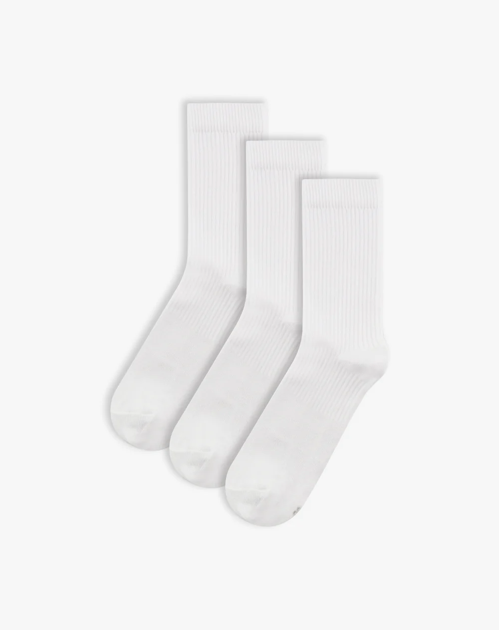 Medias hombre largas pack x3 blancas