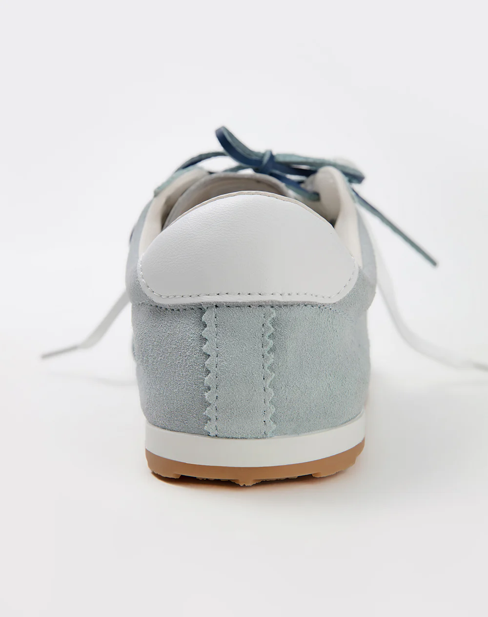 Tenis casuales cuero gamuza azules mujer - Image 6