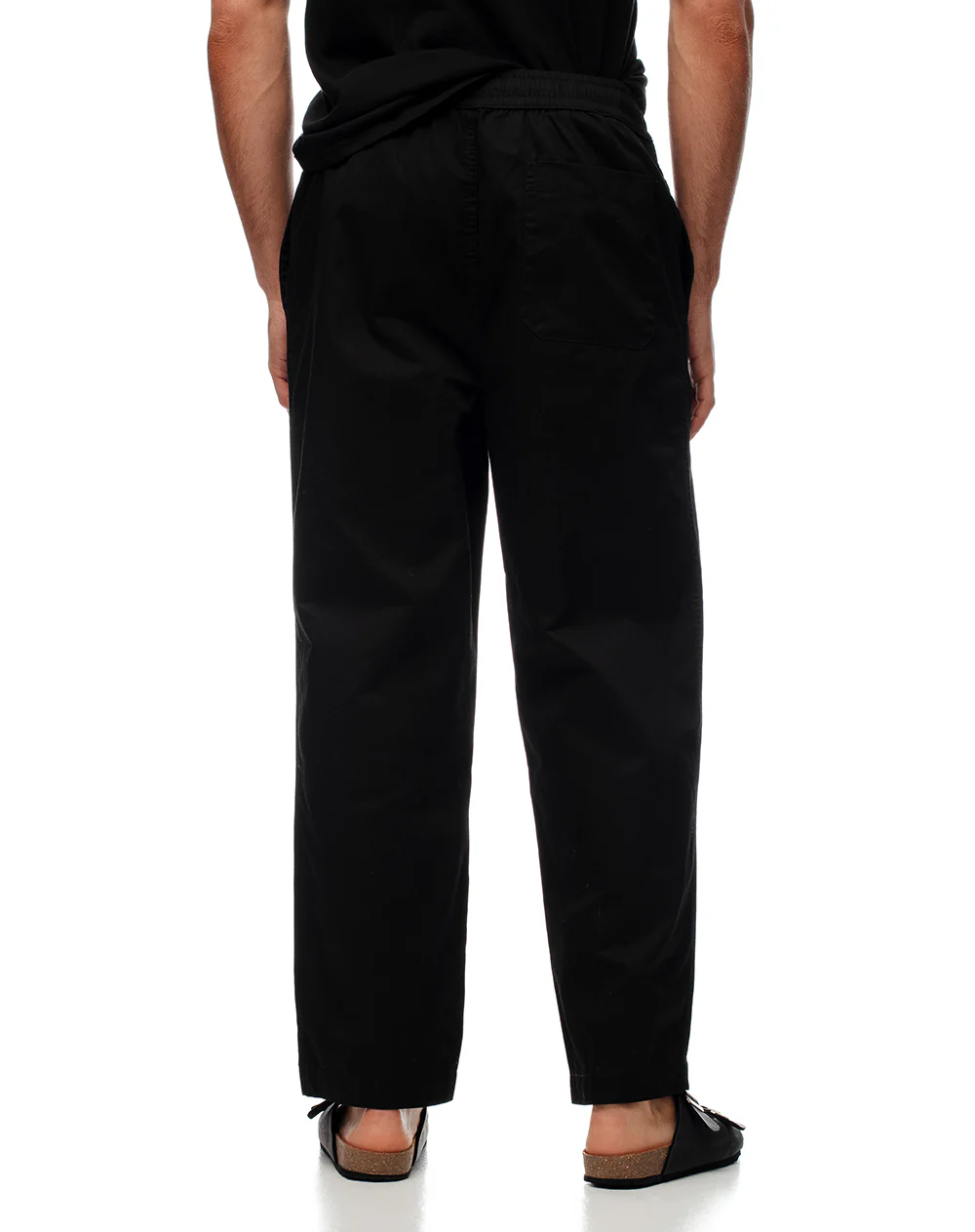 Pantalón recto drill algodón negro hombre - Image 2