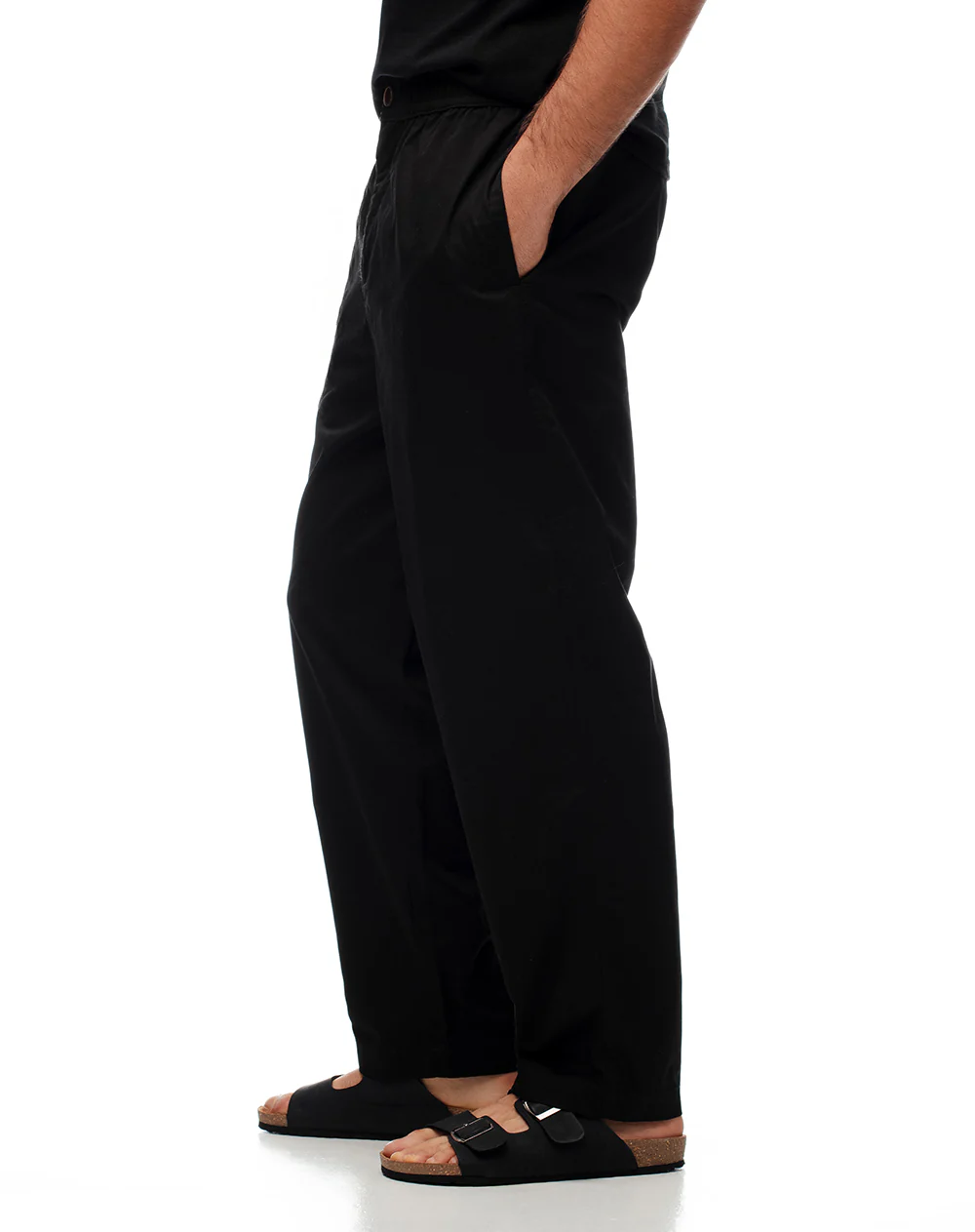 Pantalón recto drill algodón negro hombre - Image 5