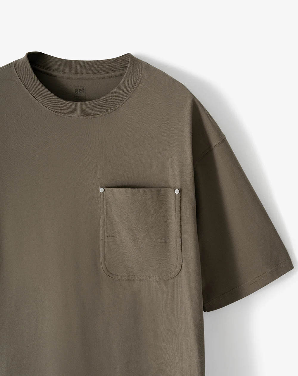 Camiseta regular algodón café hombre - Image 6