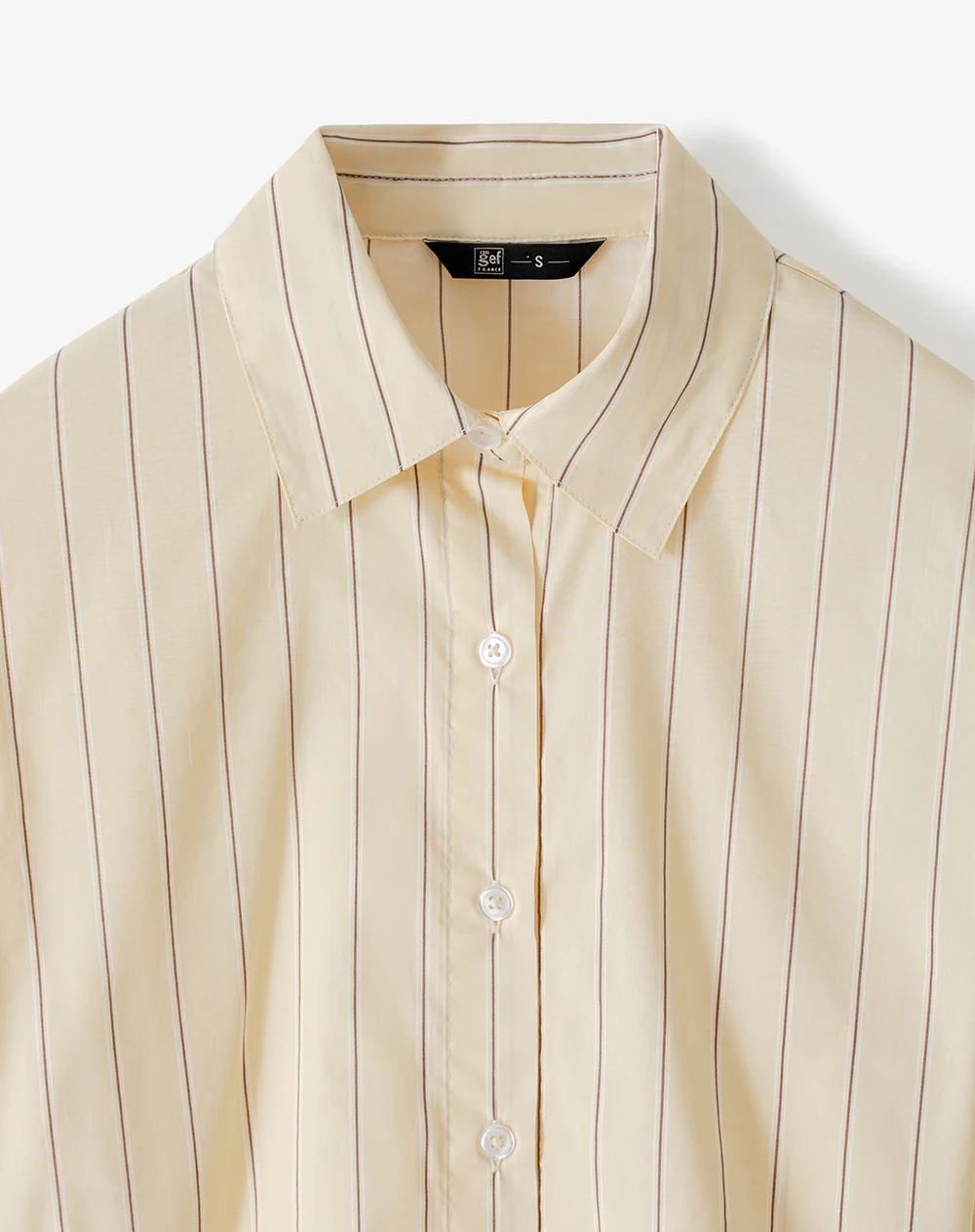 Camisa manga larga crop rayas mujer - Image 7