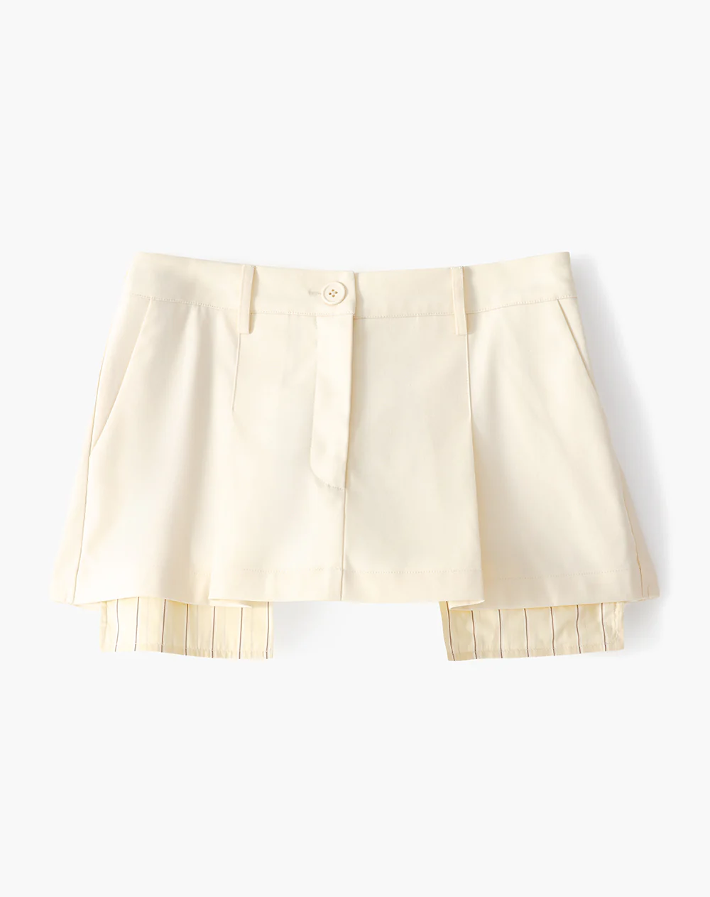 Falda short  tiro medio crema mujer - Image 6