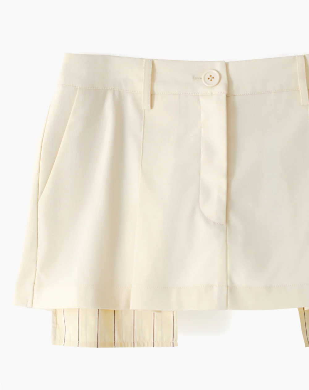 Falda short  tiro medio crema mujer - Image 7