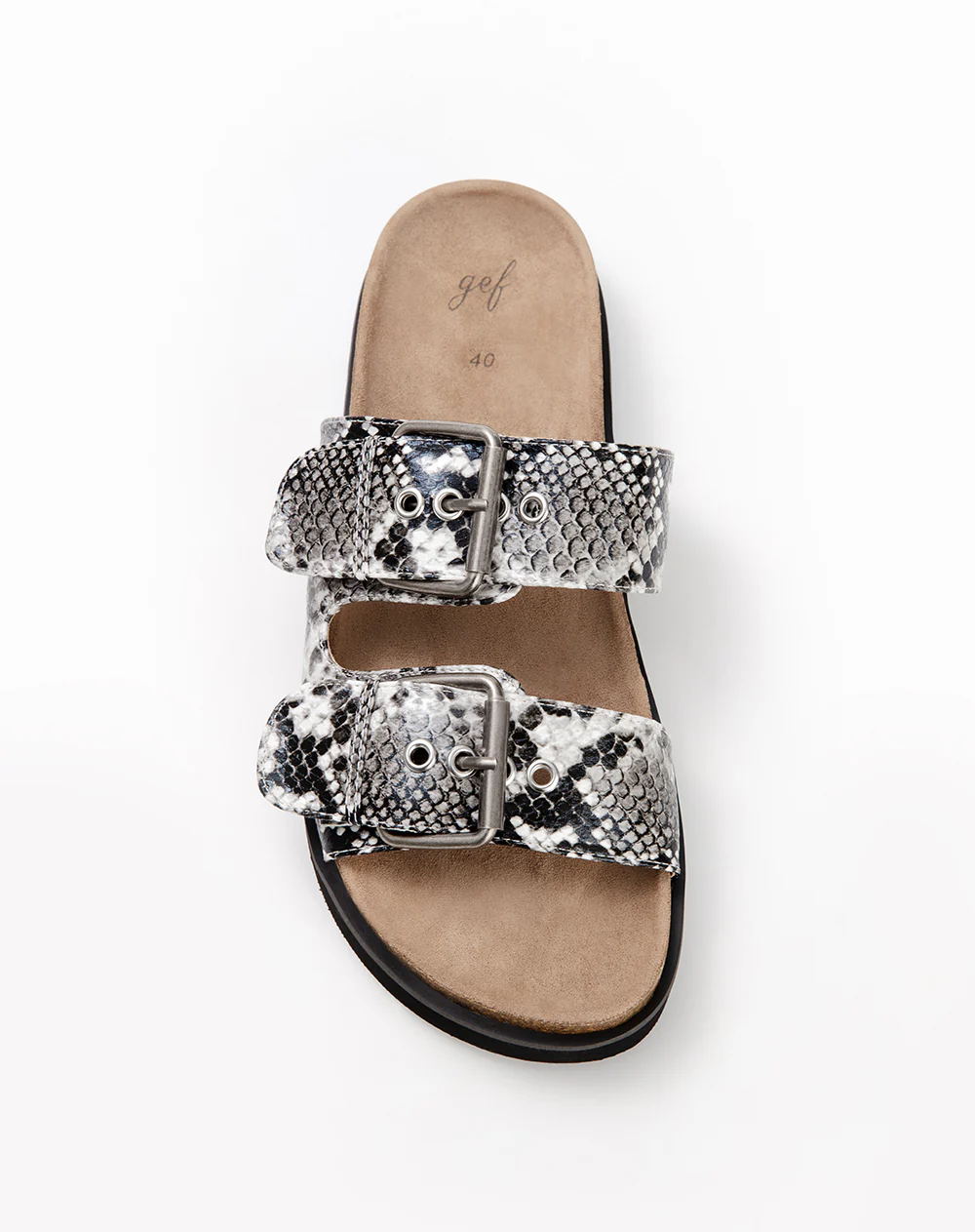 Sandalias planas tipo birkenstock print mujer - Image 3