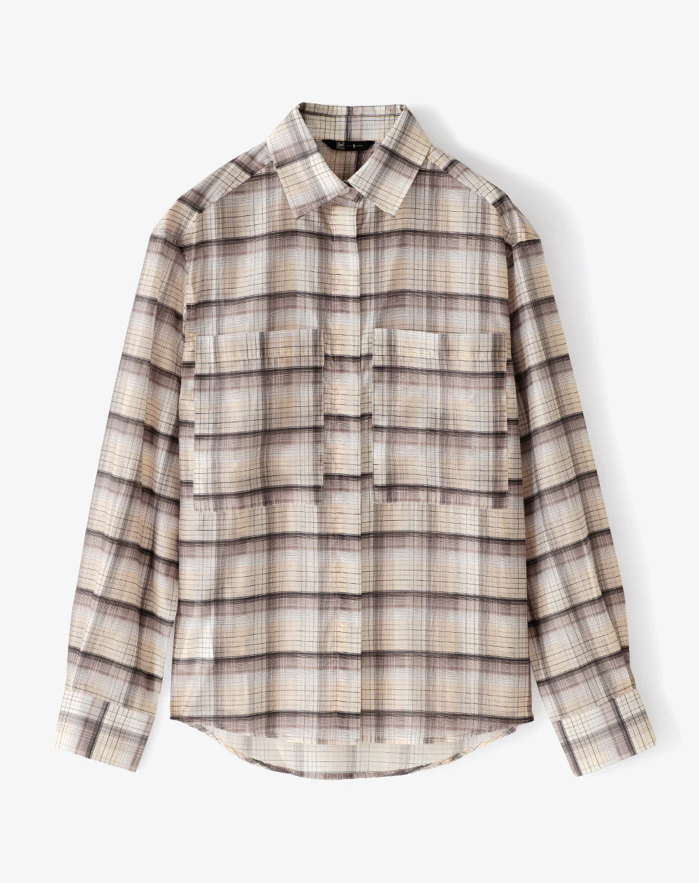 Camisa manga larga regular cuadros mujer - Image 7