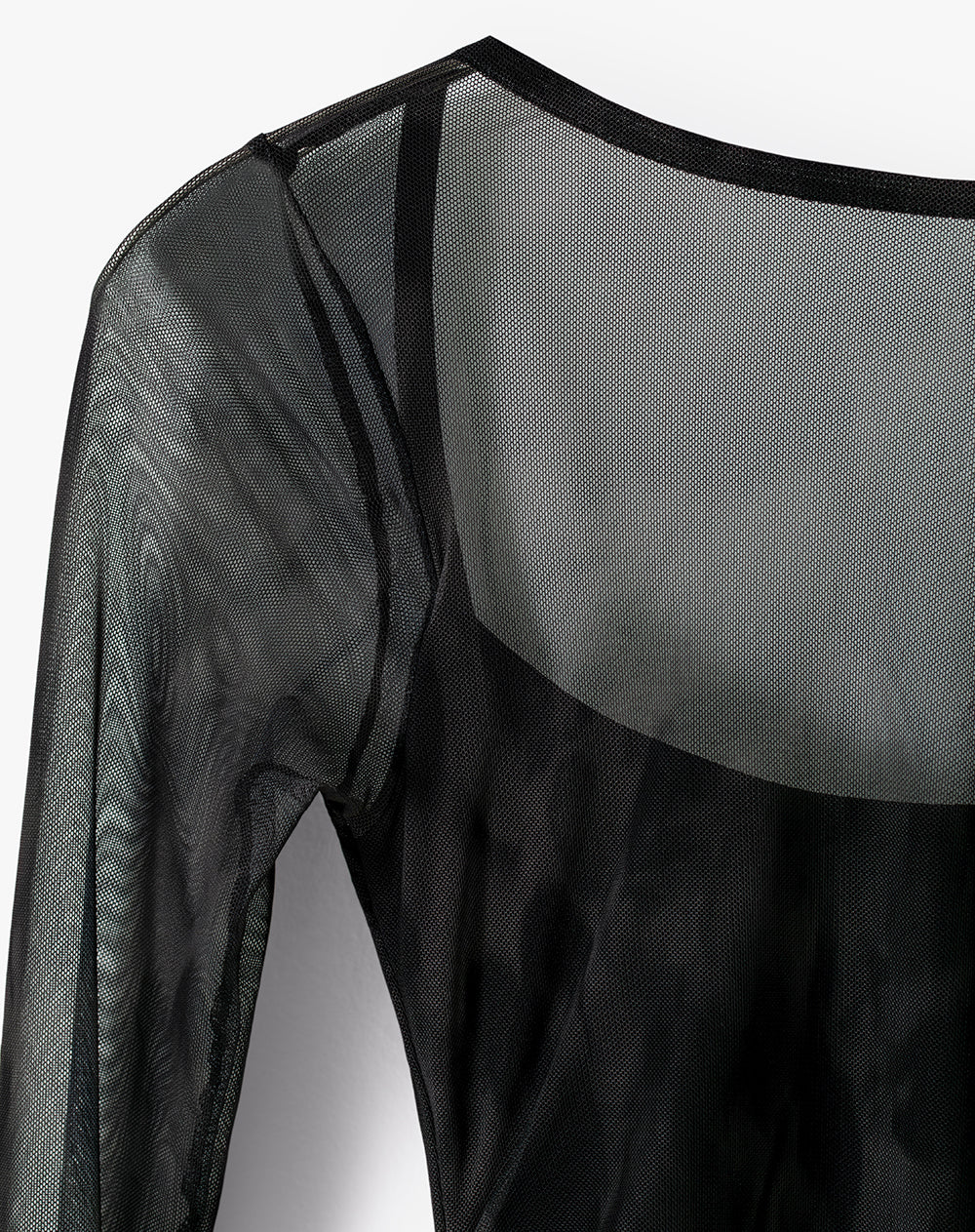 Vestido largo slim mesh transparente estampado mujer - Image 6