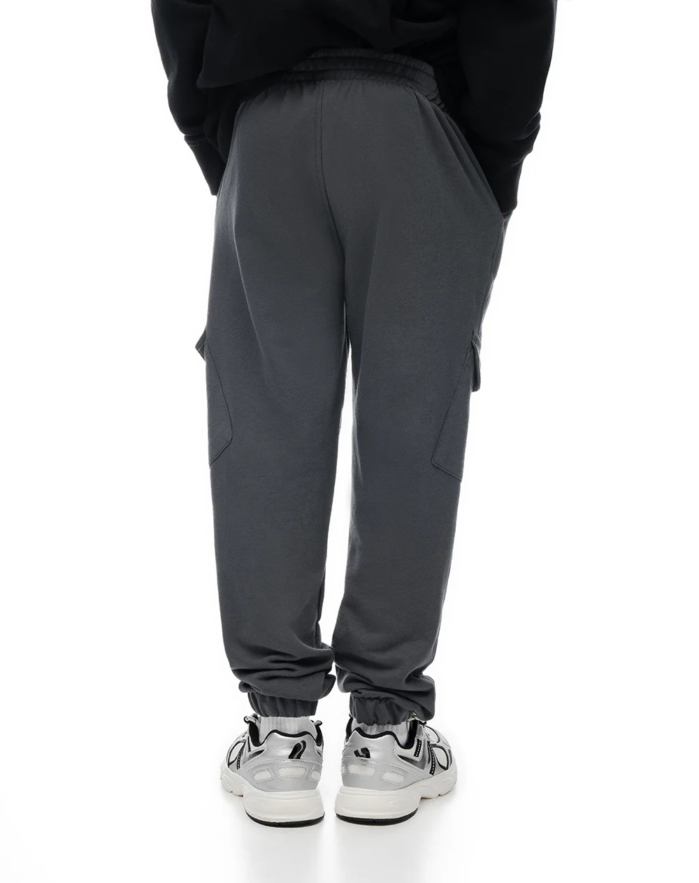 Jogger regular algodón gris niño - Image 2