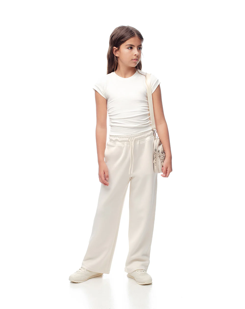 Camiseta regular blanca niña - Image 4