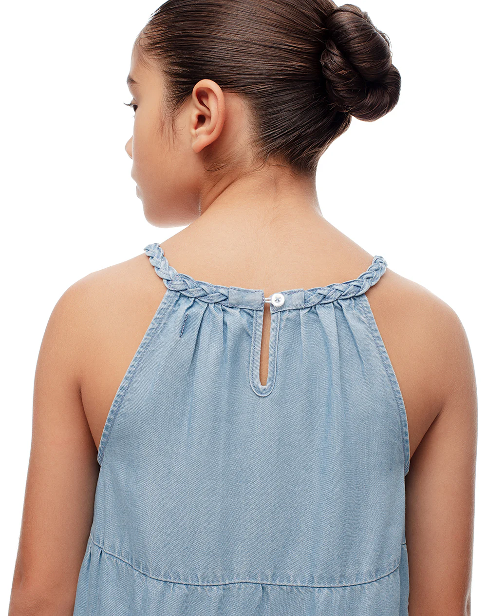 Vestido corto bloques índigo niña - Image 6