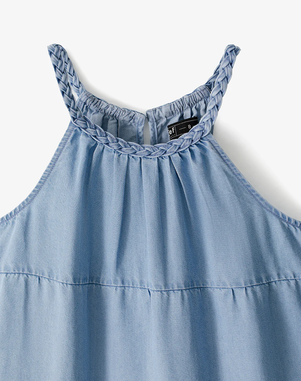 Vestido corto bloques índigo niña - Image 8