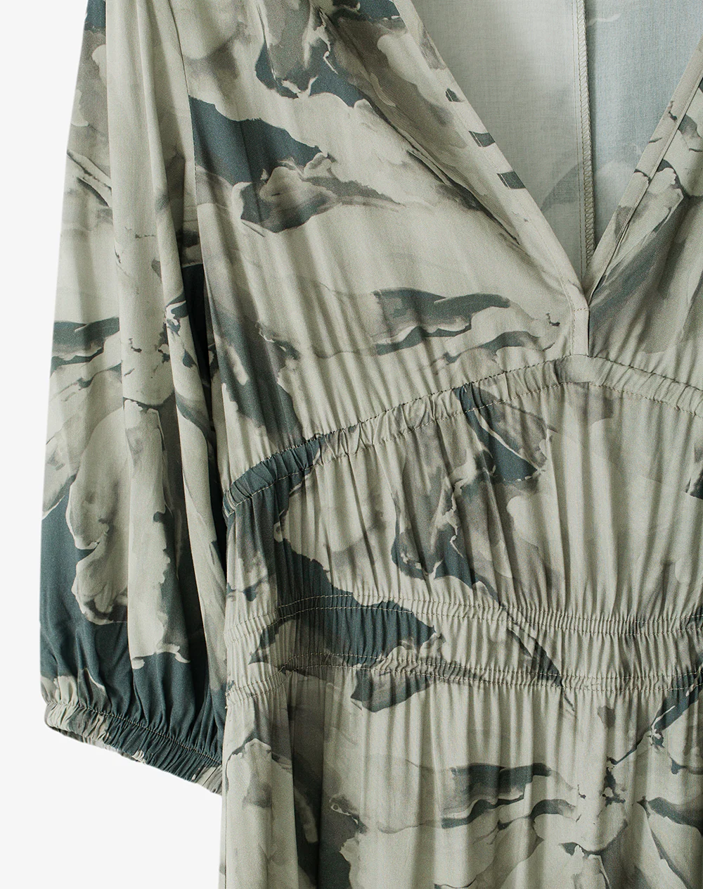 Vestido largo maxi manga 3/4 estampado mujer - Image 6