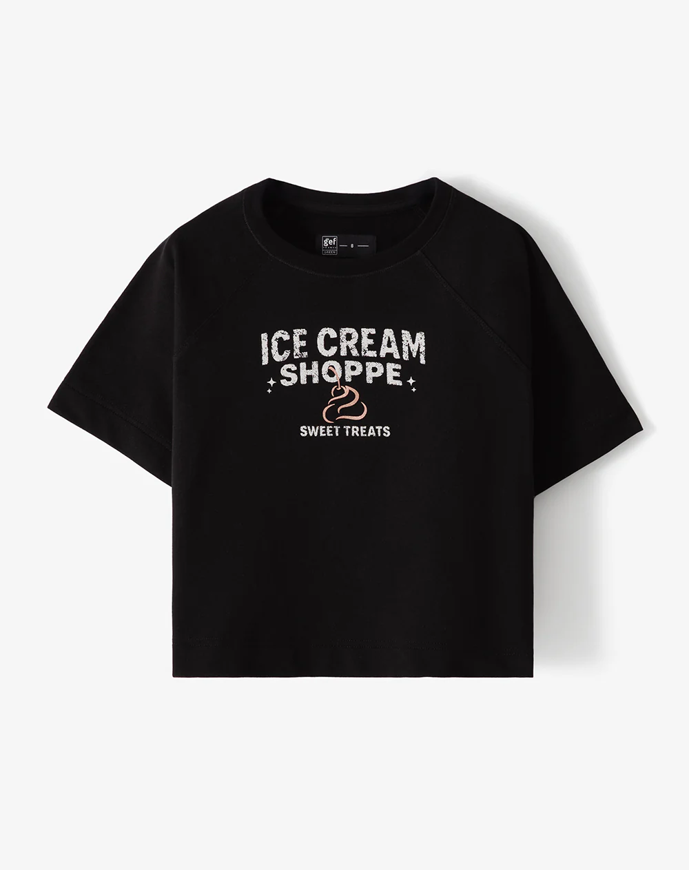 Camiseta oversize algodón negra niña - Image 5