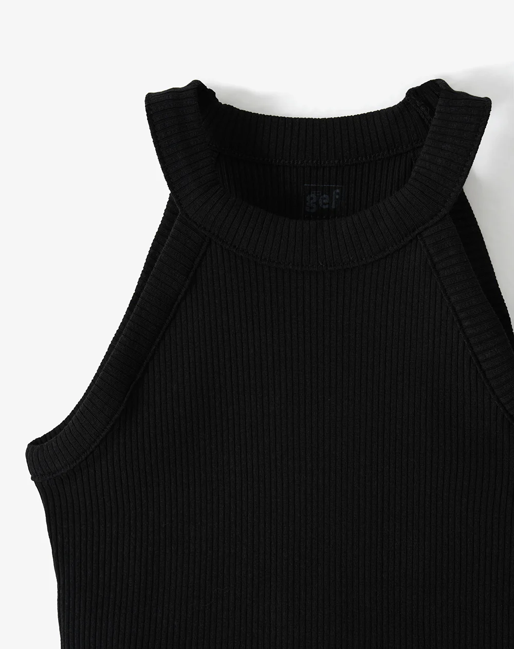 Camiseta crop slim negra niña - Image 6