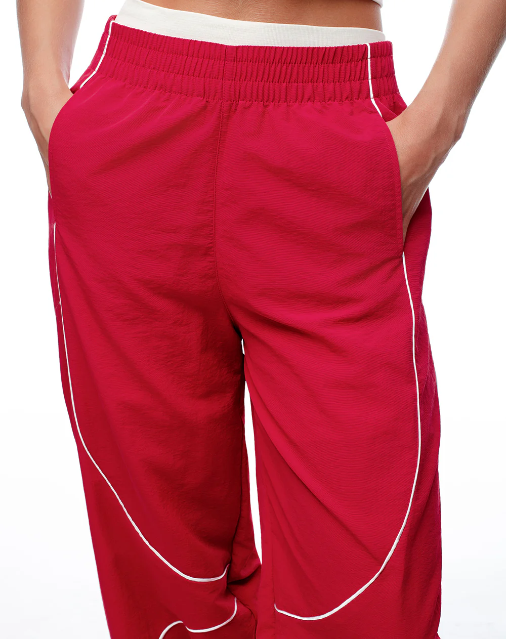 Pantalón deportivo secado rápido rojo mujer - Image 3