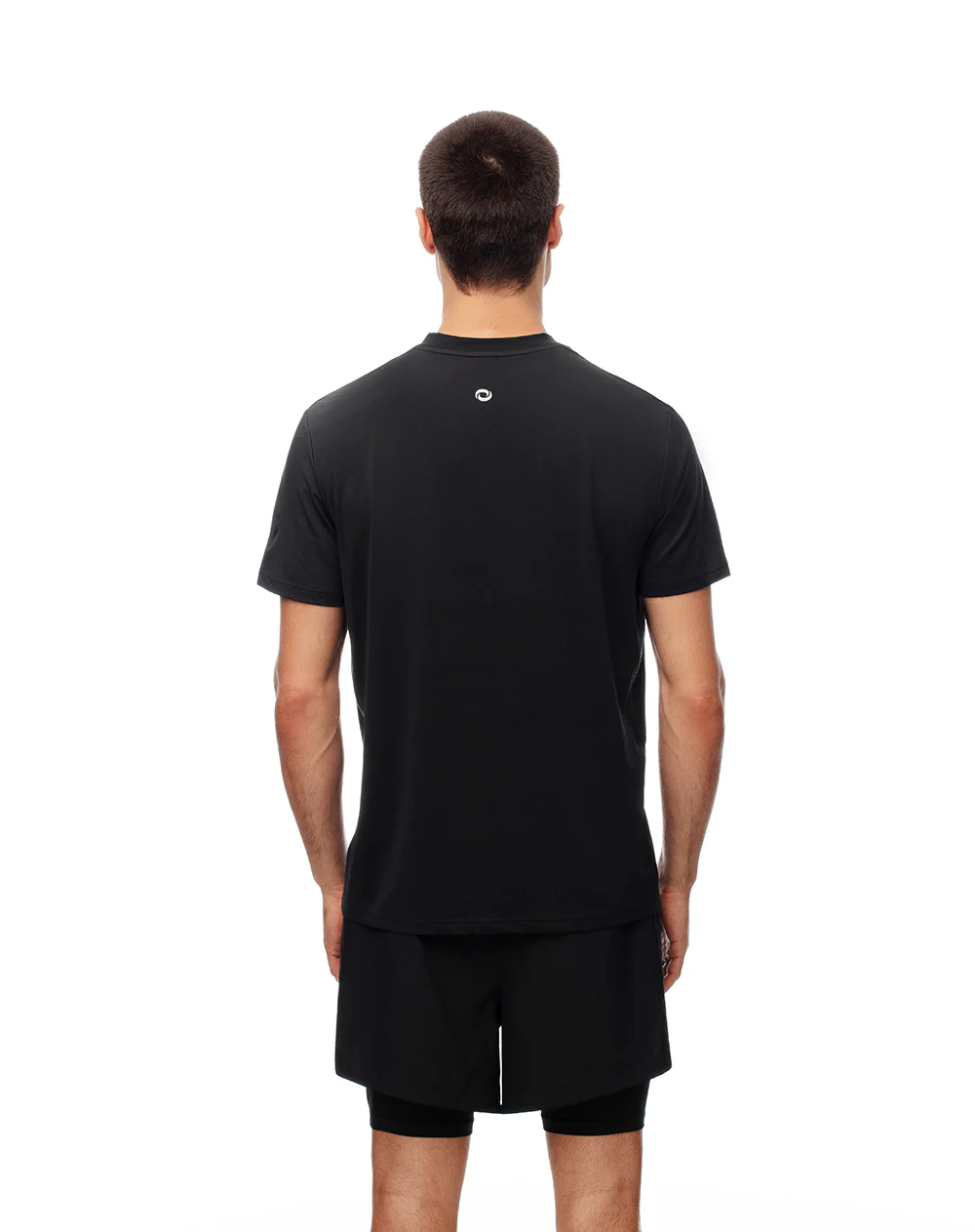 Camiseta deportiva control de humedad negra hombre - Image 2