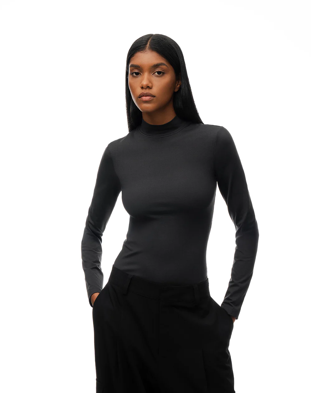 Body manga larga negro mujer