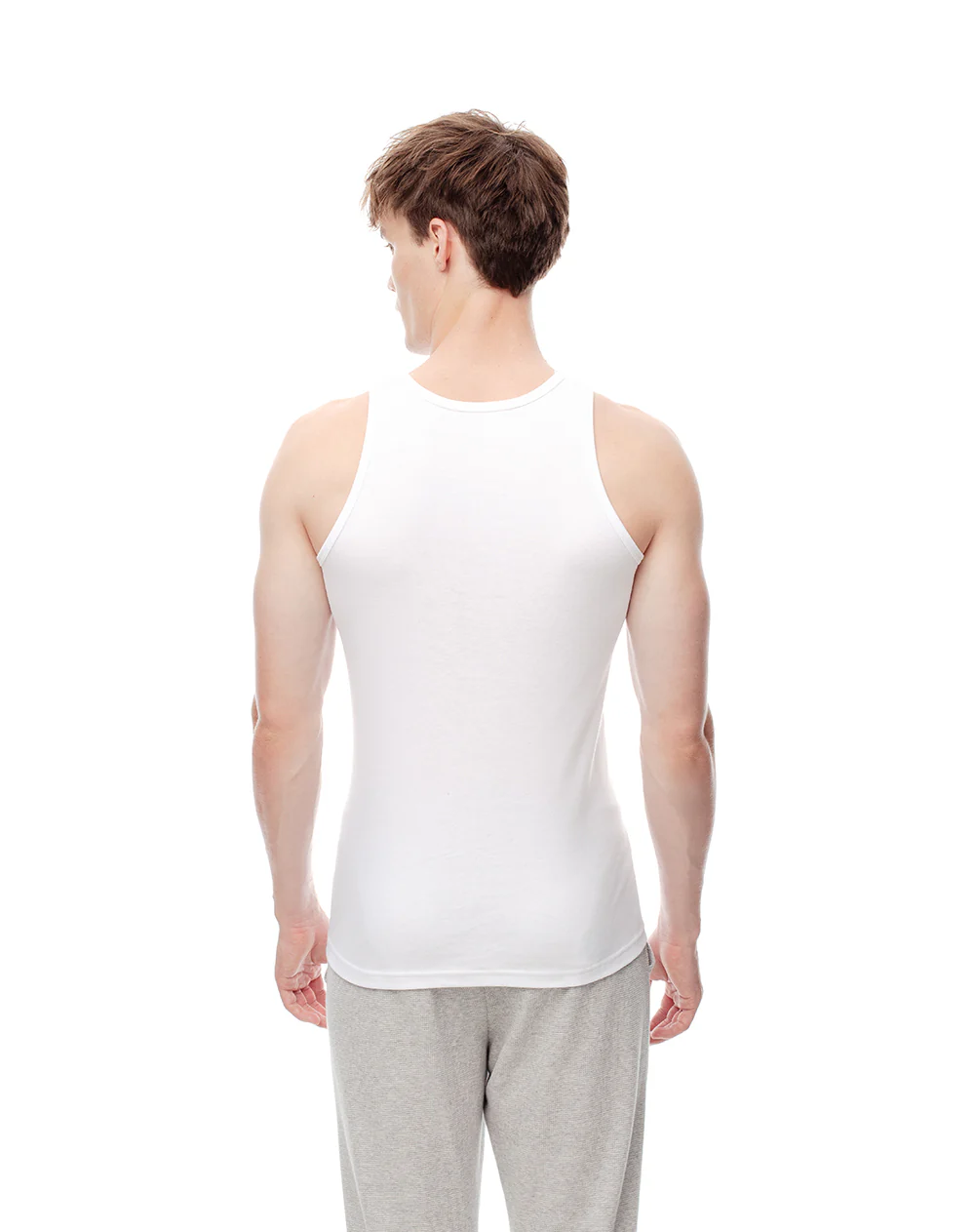 Camisilla slim algodón blanca hombre - Image 2